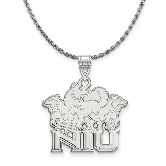 Sterling Silver Northern Illinois U. Huskies Large Necklace...